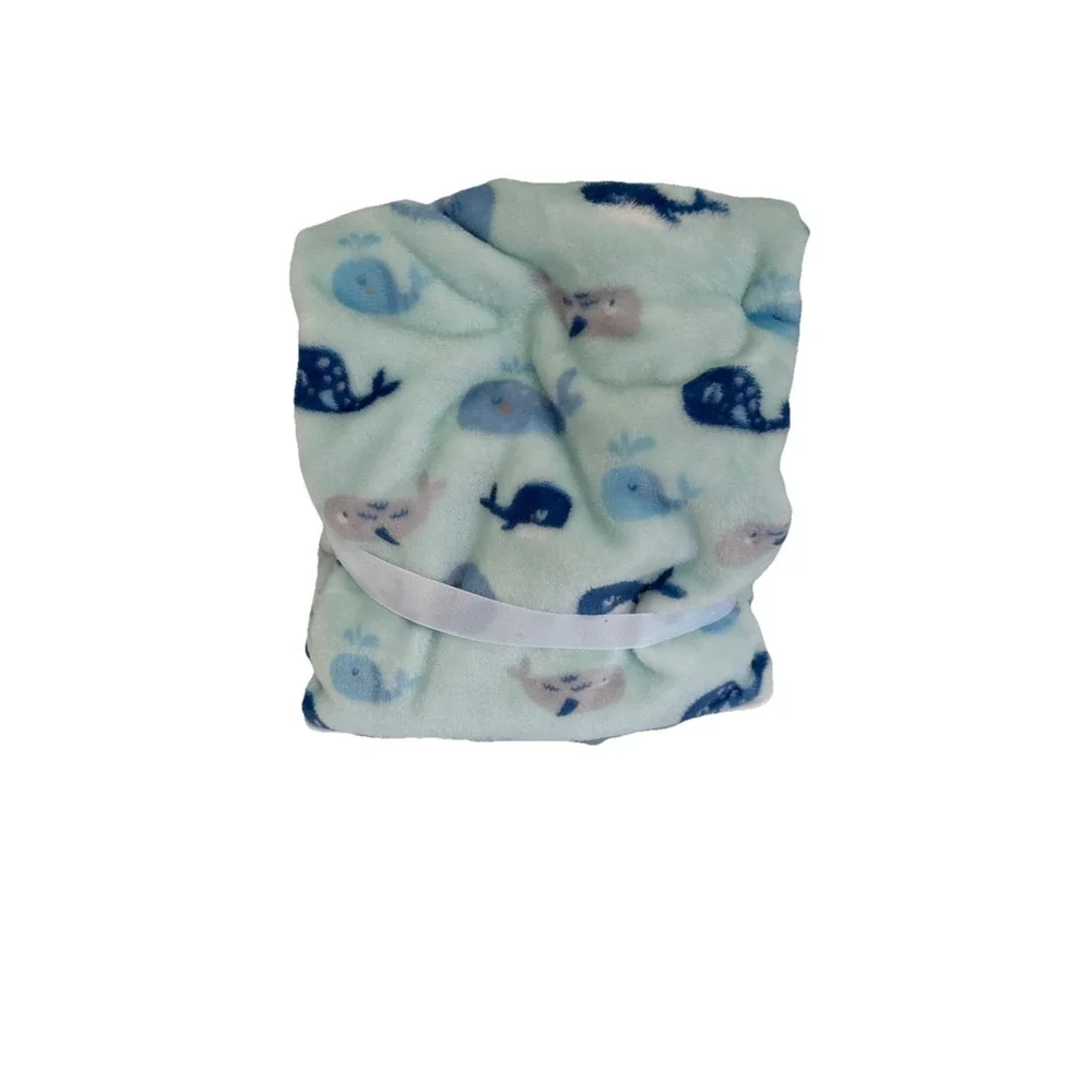 Stylish Baby Shark Plush Toy Blanket Set Boys Blue Ocean Sea Life Fleece NWT